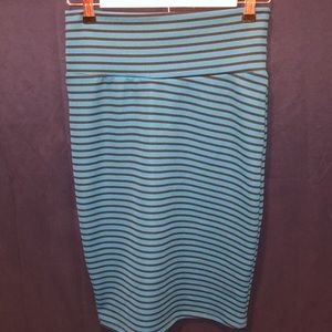 Blue/turquoise pencil skirt
